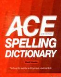 ACE SPELLING DICTIONARY(ISBN: 9781855035058)