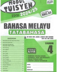 MODUL TUISYEN BAHASA MELAYU TATABAHASA EDISI 2024/2025 TAHUN 4 (ISBN: 9789674707699)