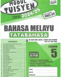 MODUL TUISYEN BAHASA MELAYU TATABAHASA EDISI 2024/2025 TAHUN 5 (ISBN: 9789674707729)