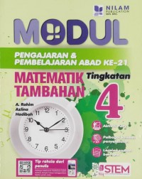 ADDMATHS WORKBOOK F4 MODUL P&P MATEMATIK TAMBAHAN T4 DWIBHASA 2018(9789672144168)